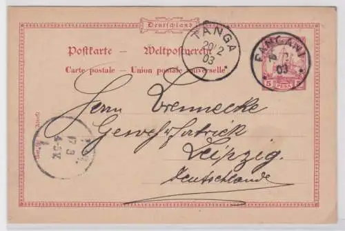 73928 Ganzsachen Ak Pangani Tanga Deutsch Ostafrika 1903