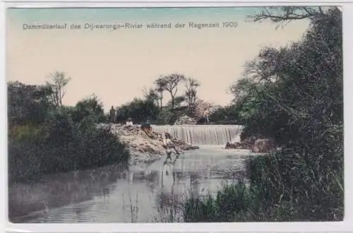 65828 AK Dammüberlauf Otjiwarongo-Rivier während Regenezeit dt. Südwestafrika