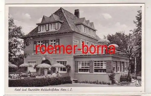 80065 Ak Horn in Lippe Hotel und Raststätte Waldschlößchen um 1940