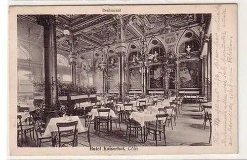 60566 Ak Köln Hotel Kaiserhof Restaurant 1916