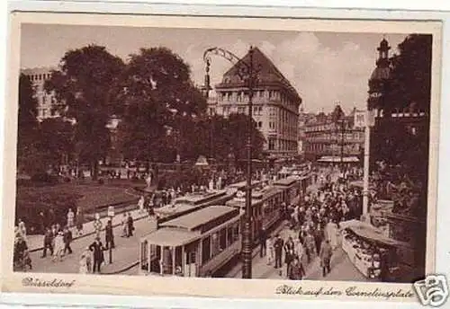 31462 Ak Düsseldorf Blick auf den Corneliusplatz um1930