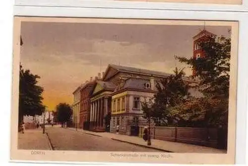 31452 Feldpost Ak Düren Schenkelstraße mit evang. Kirche 1916