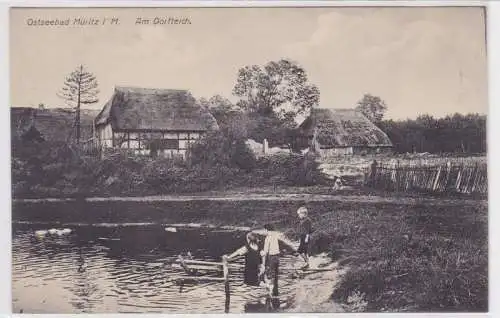 87006 AK Ostseebad Müritz in Mecklenburg - Am Dorfteich um 1930