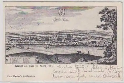 47140 Feldpost Ak Seesen am Harz im Jahre 1654