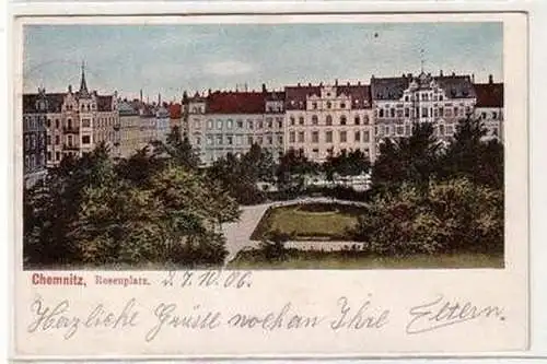 53608 Ak Chemnitz Rosenplatz 1906