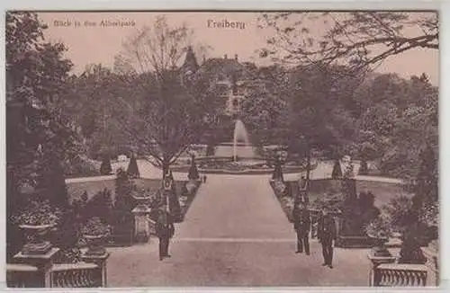 17365 Ak Freiberg Blick in den Albertpark um 1920