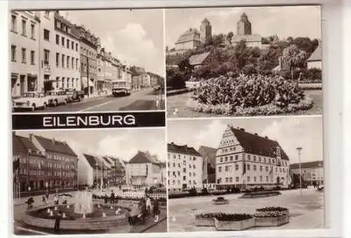 50217 Mehrbild Ak Eilenburg Leipziger Straße, Markt, Sorbenburg 1972