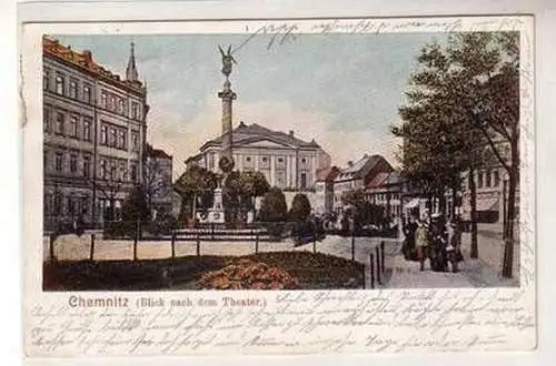 53058 Ak Chemnitz (Blick nach dem Theater) 1904