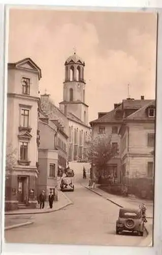 48989 Ak Auerbach im Vogtland evangelische Kirche 1957