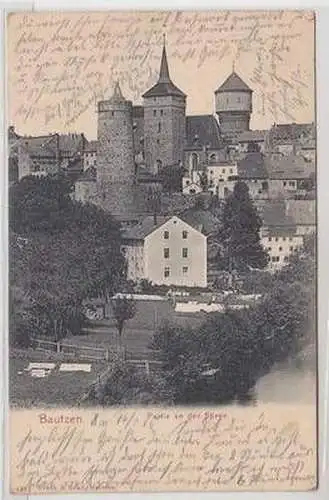 52717 Ak Bautzen Partie an der Spree 1905