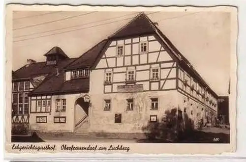 53195 Ak Erbgerichtsgasthof Oberfrauendorf am Luchberg um 1915