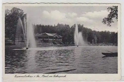 46129 Ak Crimmitschau Bad im Sahnapark 1943