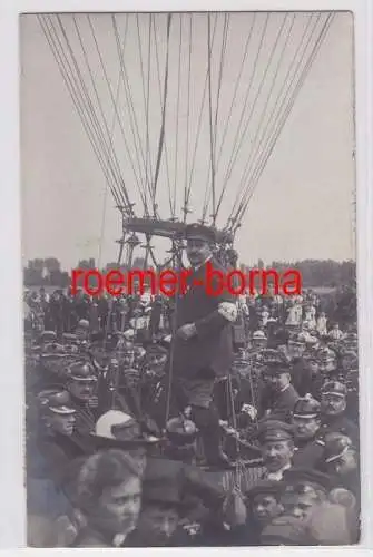 83152 Foto Ak Pegau Ballonlandung 1912