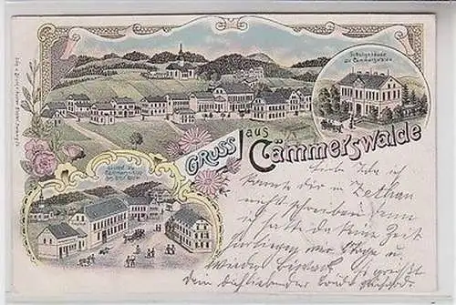 64370 Ak Lithographie Gruß aus Cämmerswalde 1899