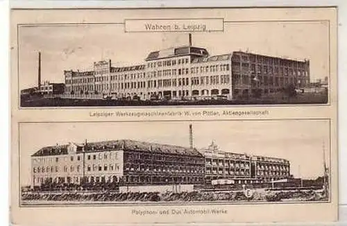 6/28 Mehrbild Ak Wahren bei Leipzig Firmengebäude 1914