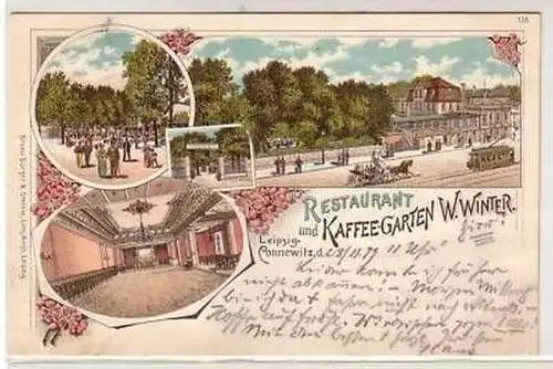 30/148 Ak Lithografie Leipzig-Connewitz Restaurant 1899