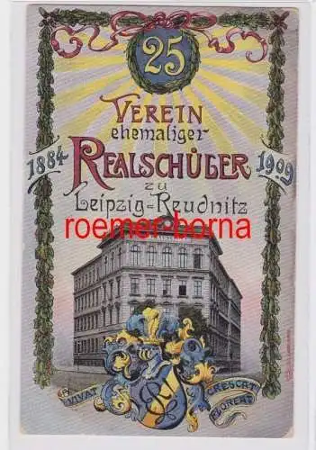 86744 Ak Verein ehemaliger Realschüler zu Leipzig Reudnitz 1884-1909