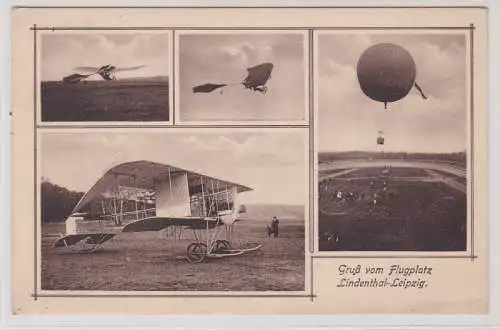 94086 Mehrbild Ak Gruß vom Flugplatz Lindenthal Leipzig um 1920