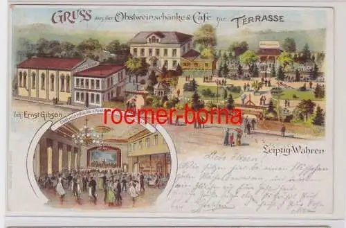 88174 Ak Lithographie Gruß aus der Obstweinschänke Leipzig trueen 1901