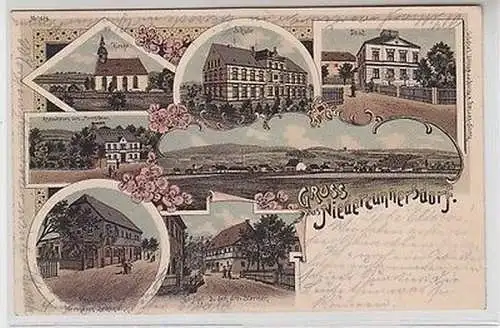 62946 Ak Lithographie Gruß aus Niedercunnersdorf 1904