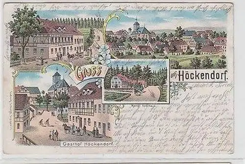 62539 Ak Lithographie Gruß aus Höckendorf Gasthaus usw. 1905