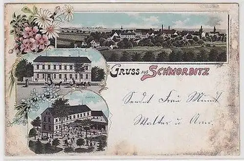 63553 Ak Lithographie Gruß aus Schmorditz 1903