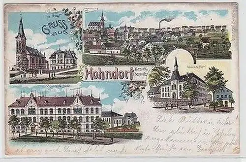 61600 Ak Lithographie Gruß aus Hohndorf Bezirk Chemnitz 1905