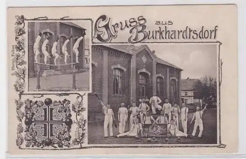 88566 Mehrbild Ak Gruß aus Burkhardtsdorf Turnverein um 1910