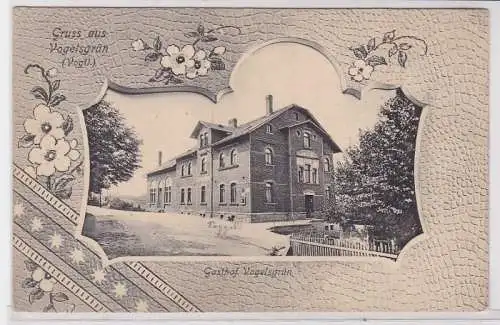 83871 Ak Gruß aus Vogelsgrün im Vogtland Gasthaus 1912