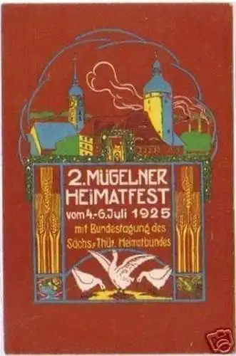 03756 Ak 2. Mügelner Heimatfest 4.-6. Juli 1925