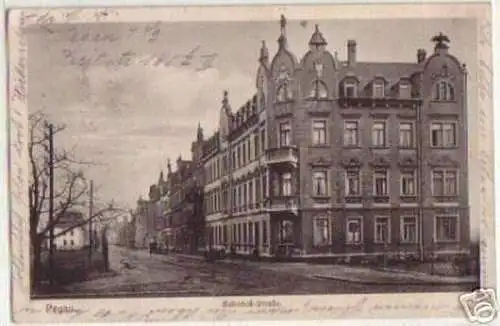 02308 Ak Pegau Bahnhof Strasse 1915