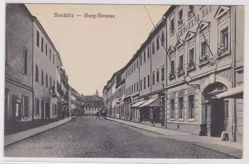 98270 Ak Rochlitz in Sachsen Burg-Strasse um 1930