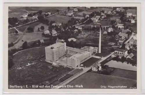 98279 Ak Stollberg i.E. Blick auf das Zweigwerk Elbo Werk 1940