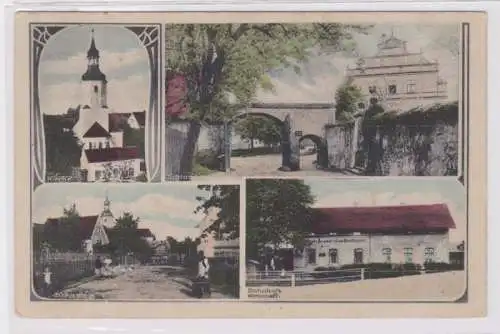 95699 Mehrbild Ak Breitingen Bahnhofswirtschaft, Kirche, Strasse usw. 1925