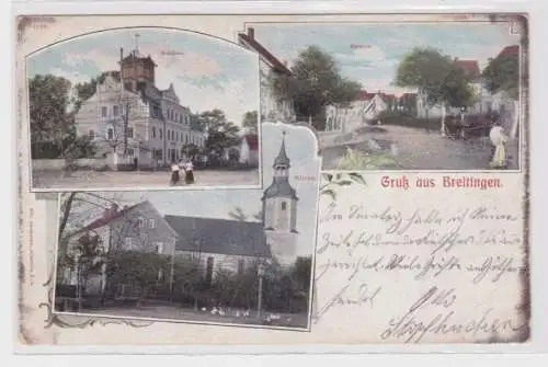 95703 Mehrbild Ak Gruß aus Breitingen Schloss, Straße, Kirche 1910