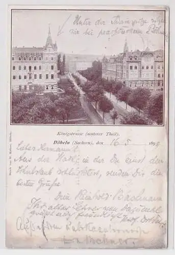 96553 Ak Döbeln Königstrasse (Unterer Teil) 1898