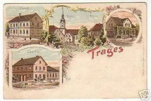 06060 Ak Gruß aus Trages Gasthof usw. 1907