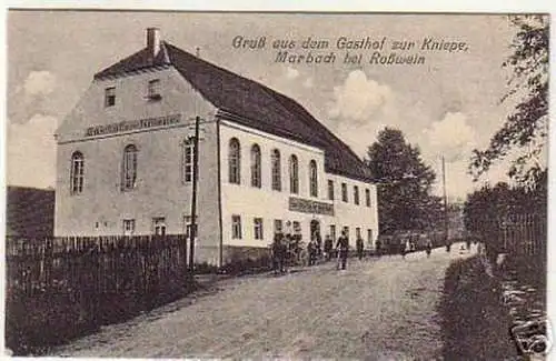 05083 Ak Gruß aus dem Gasthof zur Kniepe Marbach 1928