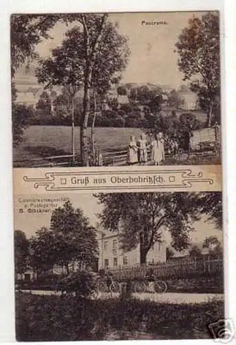 00130 Ak Gruß aus Oberbobritzsch Colonialwarengeschäft