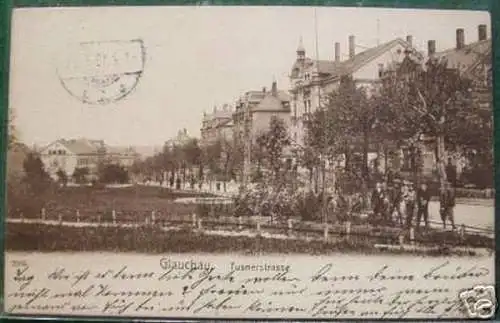 Seltene Ak Glauchau i.Sa. Tusnerstrasse 1910