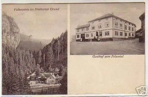 03444 Ak Falkenstein Gasthof zum Felsental 1928