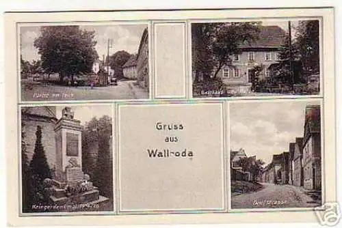 00953 Ak Gruß aus Wallroda Gasthaus usw. um 1940