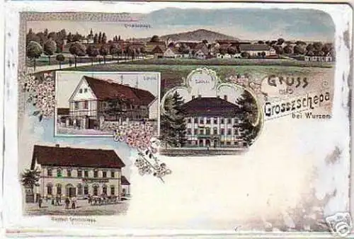 02599 Ak Lithographie Gruss aus Grosszschepa 1909