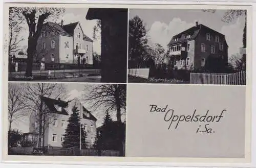 91947 AK Bad Oppelsdorf in Sachsen - Genesung, Hindenburghaus & Erika 1942