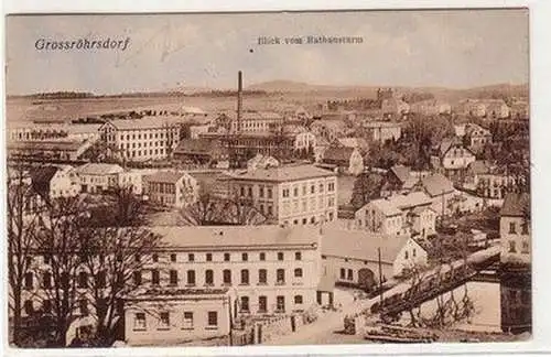 61096 Ak Großröhrsdorf Blick vom Rathausturm 1913