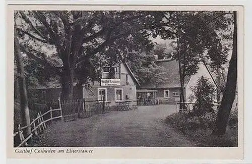 62262 Ak Gasthof Cosbuden am Elsterstausee um 1940