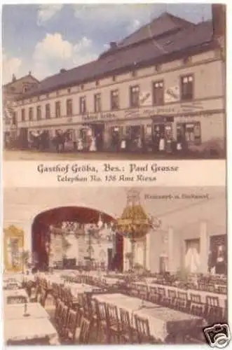 29528 Mehrbild Feldpost Ak Riesa Gasthof Gröba 1915