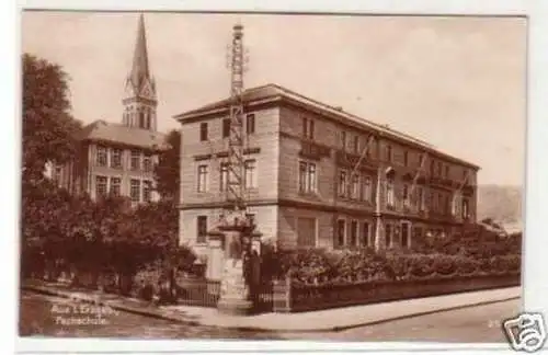 30008 Ak Aue im Erzgebirge Fachschule um 1910