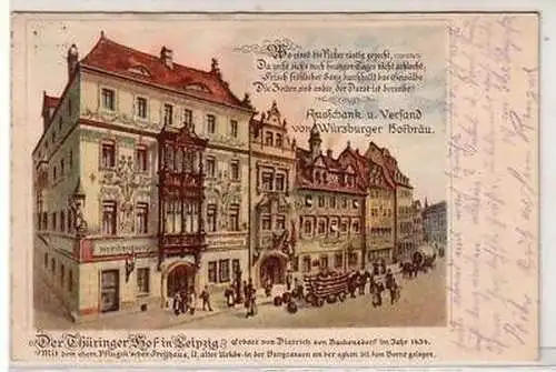 31/56 Ak Leipzig Gasthaus "Thüringer Hof" 1924