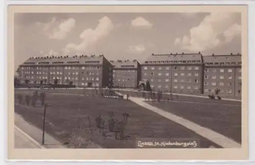 98278 Ak Limbach in Sachsen - Partie am Hindenburgplatz um 1940